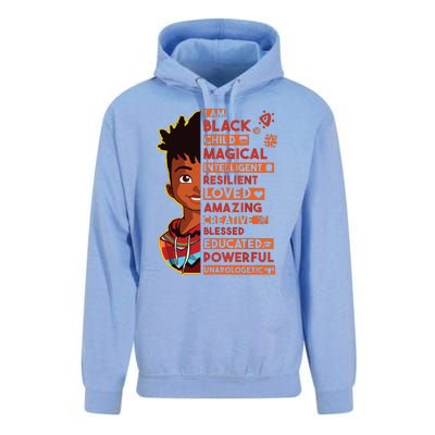 I Am Black History Month Boy African American Unisex Surf Hoodie