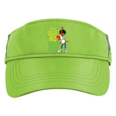 I Am Black History Month Girl Afro American Adult Drive Performance Visor