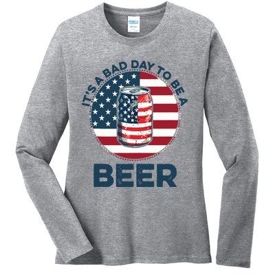 Its A Bad Day To Be Beer Vintage Ladies Long Sleeve Shirt