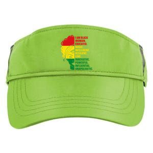 I Am Black And Educated Meaningful Gift Adult Drive Performance Visor