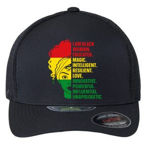 I Am Black And Educated Meaningful Gift Flexfit Unipanel Trucker Cap