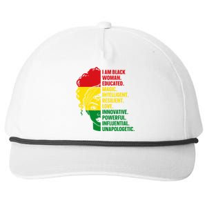 I Am Black And Educated Meaningful Gift Snapback Five-Panel Rope Hat