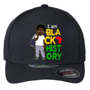 I Am Black History Great Gift I Am African American Gift Flexfit Unipanel Trucker Cap