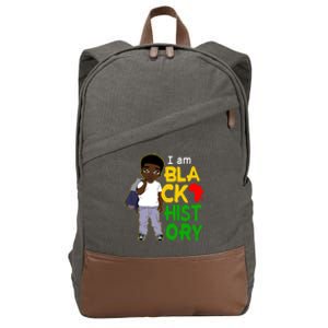 I Am Black History Great Gift I Am African American Gift Cotton Canvas Backpack