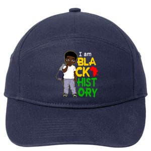 I Am Black History Great Gift I Am African American Gift 7-Panel Snapback Hat