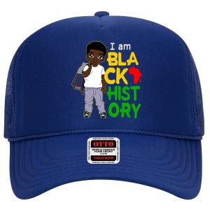 I Am Black History Great Gift I Am African American Gift High Crown Mesh Back Trucker Hat