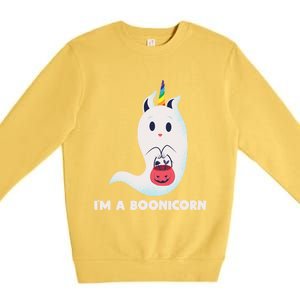 Im A Boonicorn Halloween Boo Unicorn Ghost Costume Gift Premium Crewneck Sweatshirt