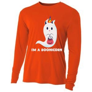 Im A Boonicorn Halloween Boo Unicorn Ghost Costume Gift Cooling Performance Long Sleeve Crew