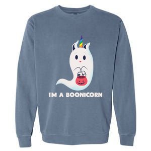 Im A Boonicorn Halloween Boo Unicorn Ghost Costume Gift Garment-Dyed Sweatshirt