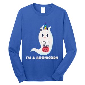 Im A Boonicorn Halloween Boo Unicorn Ghost Costume Gift Long Sleeve Shirt