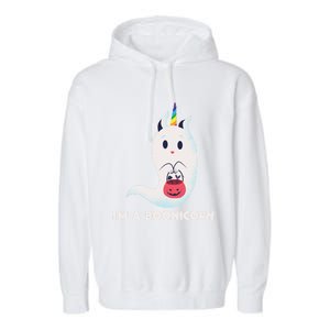 Im A Boonicorn Halloween Boo Unicorn Ghost Costume Gift Garment-Dyed Fleece Hoodie