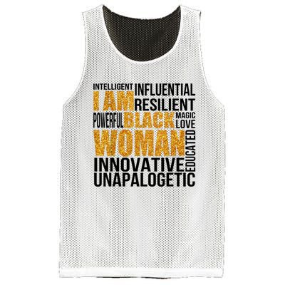 I Am Black Woman Black History Month Educated Black Girl Mesh Reversible Basketball Jersey Tank