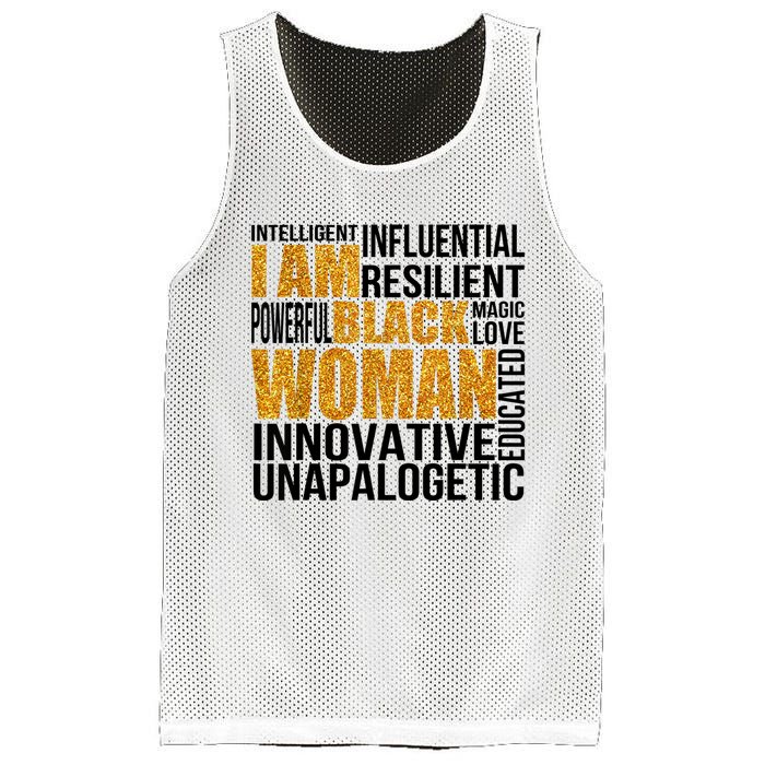 I Am Black Woman Black History Month Educated Black Girl Mesh Reversible Basketball Jersey Tank