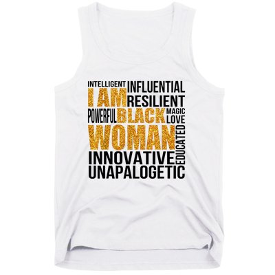 I Am Black Woman Black History Month Educated Black Girl Tank Top