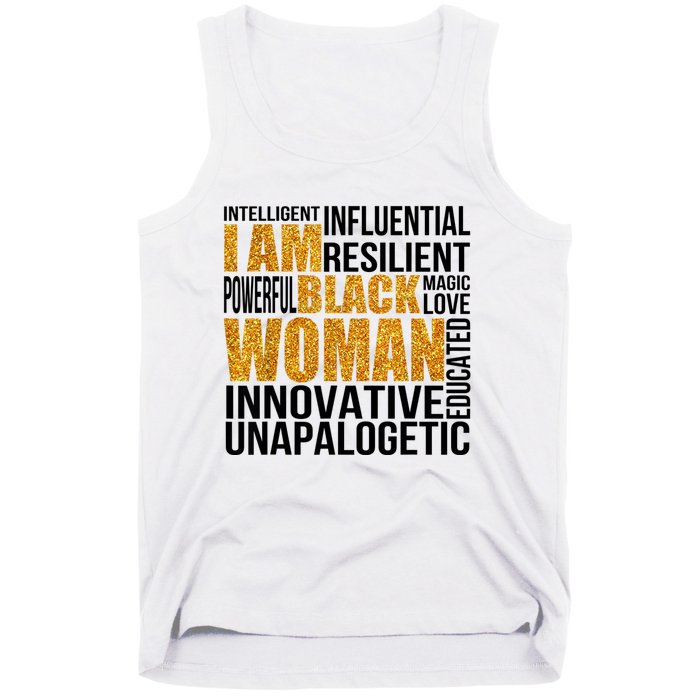 I Am Black Woman Black History Month Educated Black Girl Tank Top