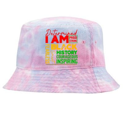 I Am Black History Afro America Juneteenth Since 1865 Gift Tie-Dyed Bucket Hat