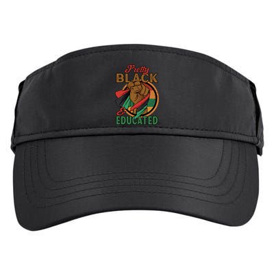 I Am Black Beautiful Pretty Black And Educated Gift Adult Drive Performance Visor