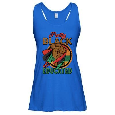 I Am Black Beautiful Pretty Black And Educated Gift Ladies Essential Flowy Tank