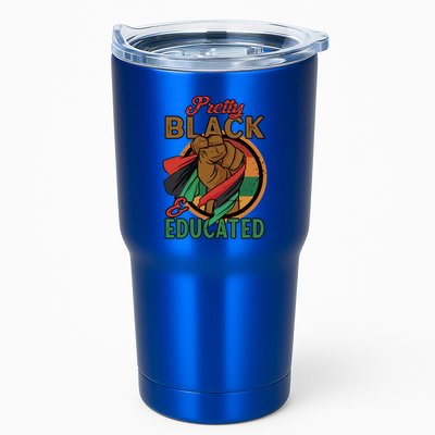 I Am Black Beautiful Pretty Black And Educated Gift Tumbler