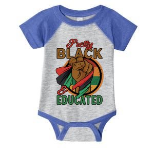 I Am Black Beautiful Pretty Black And Educated Gift Infant Baby Jersey Bodysuit