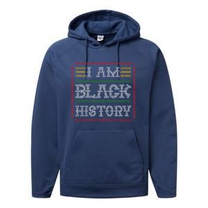 I Am Black History Month February Choclit Melanin Cool Gift Performance Fleece Hoodie