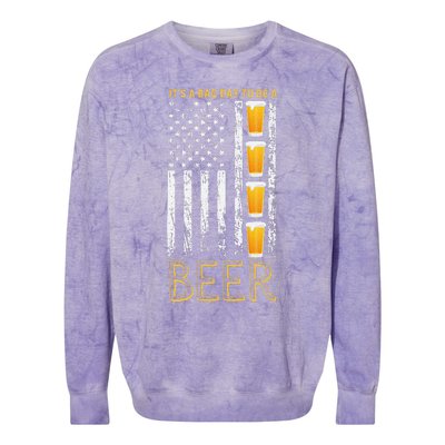 Its A Bad Day To Be A Bee.R Vintage Retro American Flag Colorblast Crewneck Sweatshirt