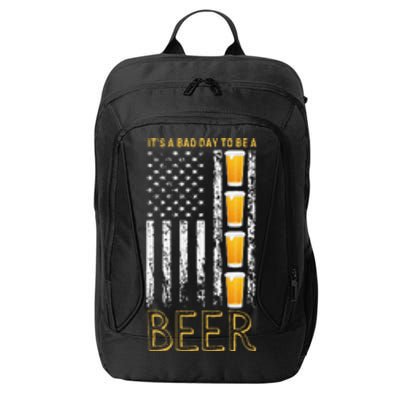 Its A Bad Day To Be A Bee.R Vintage Retro American Flag City Backpack