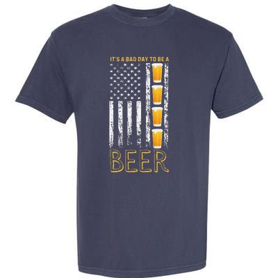 Its A Bad Day To Be A Bee.R Vintage Retro American Flag Garment-Dyed Heavyweight T-Shirt