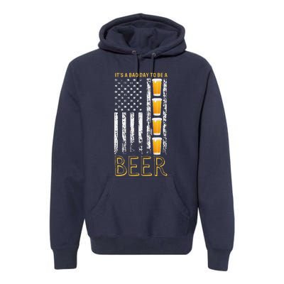 Its A Bad Day To Be A Bee.R Vintage Retro American Flag Premium Hoodie