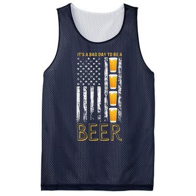 Its A Bad Day To Be A Bee.R Vintage Retro American Flag Mesh Reversible Basketball Jersey Tank