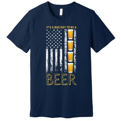 Its A Bad Day To Be A Bee.R Vintage Retro American Flag Premium T-Shirt