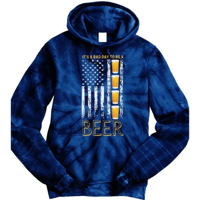 Its A Bad Day To Be A Bee.R Vintage Retro American Flag Tie Dye Hoodie