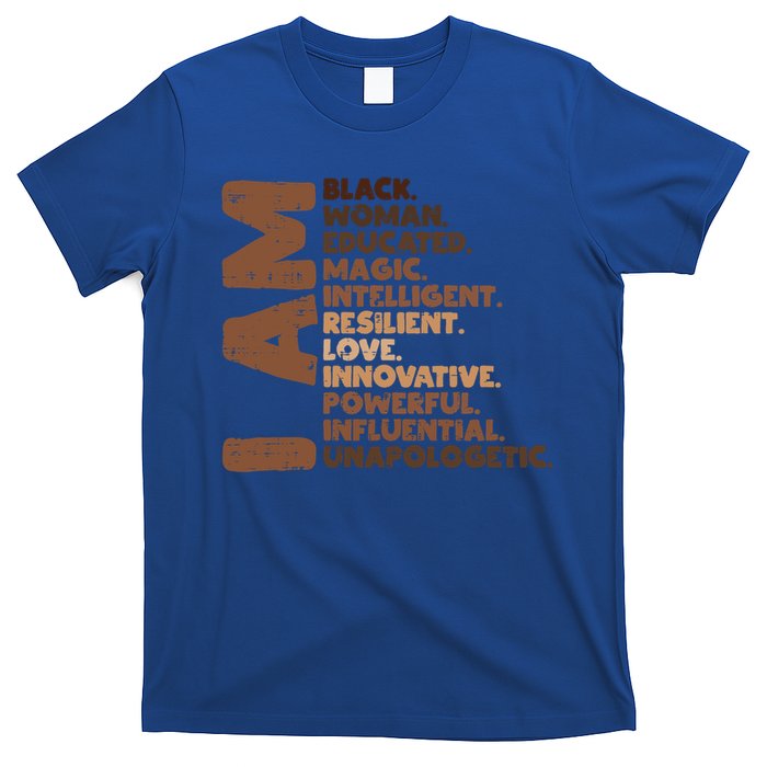 I Am Black Melanin Africa Pride History Bhm Gift T-Shirt