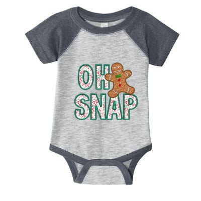 Oh Snap Gingerbread, Funny Christmas,Christmas Gift, Christmas In July Infant Baby Jersey Bodysuit