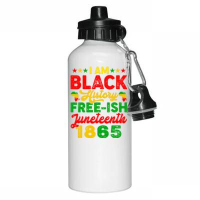 I Am Black History Freeish Juneteenth 1865 Black Gift Aluminum Water Bottle