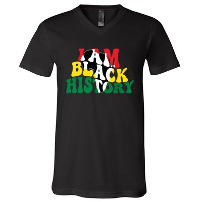 I Am Black History Month African American V-Neck T-Shirt