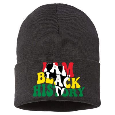 I Am Black History Month African American Sustainable Knit Beanie