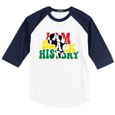 I Am Black History Month African American Baseball Sleeve Shirt