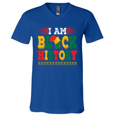 I Am Black History Month Freedom Day Independence Juneteenth Gift V-Neck T-Shirt