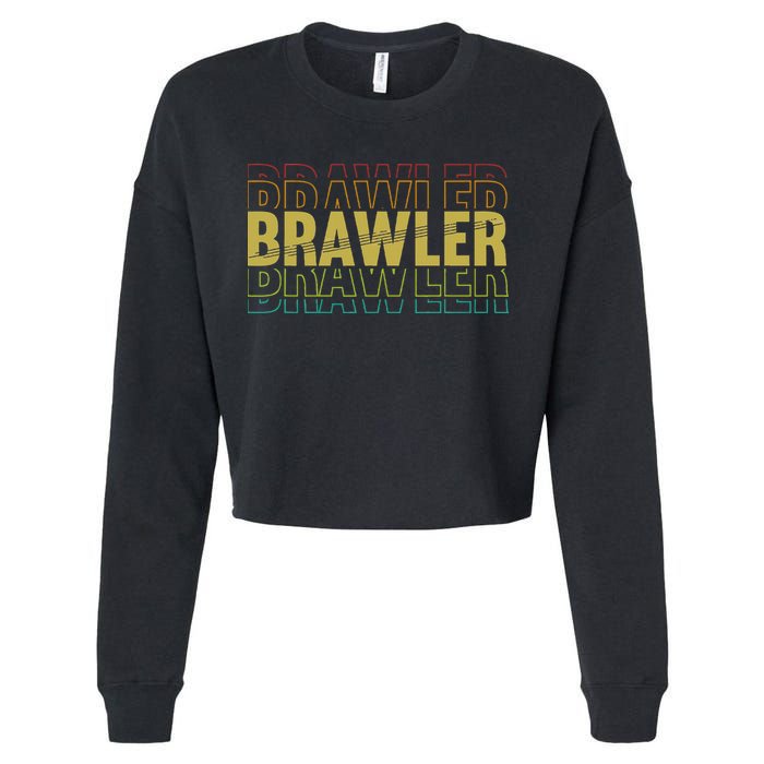 IM A Brawler Showdown Stars Cropped Pullover Crew