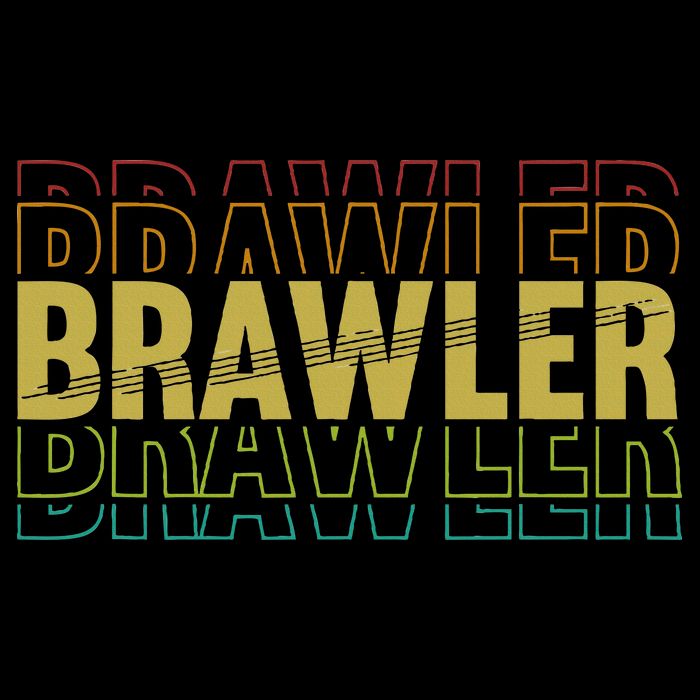 IM A Brawler Showdown Stars Cropped Pullover Crew