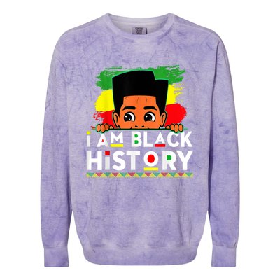 I Am Black History For Black History Month Colorblast Crewneck Sweatshirt