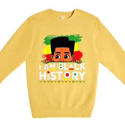 I Am Black History For Black History Month Premium Crewneck Sweatshirt