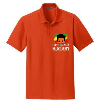 I Am Black History For Black History Month Dry Zone Grid Polo