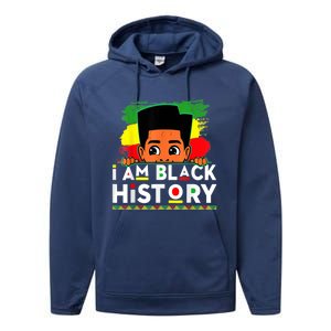 I Am Black History For Black History Month Performance Fleece Hoodie