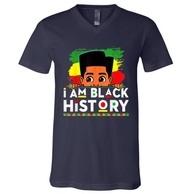 I Am Black History For Black History Month V-Neck T-Shirt