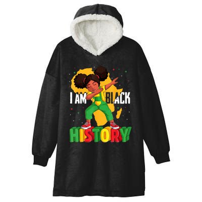 I Am Black History Women Black History Month Hooded Wearable Blanket