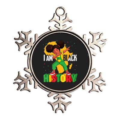 I Am Black History Women Black History Month Metallic Star Ornament