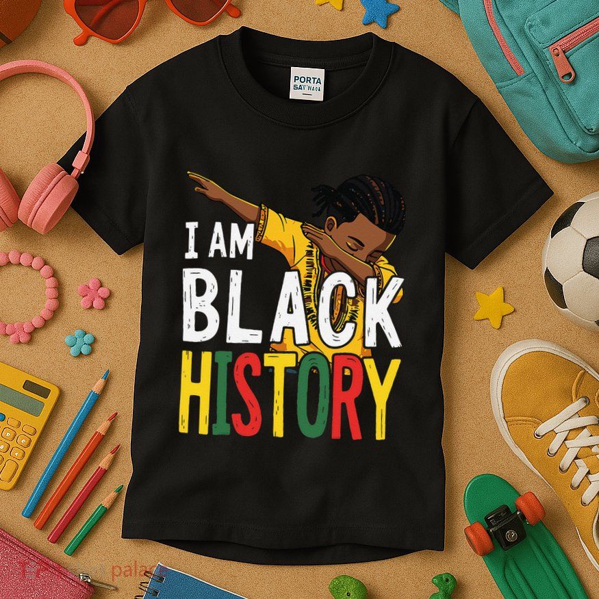 I Am Black History Black History Month Gift Kids T-Shirt