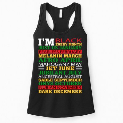 I Am Black Every Month Shirt Black History Month Womens Tank Top